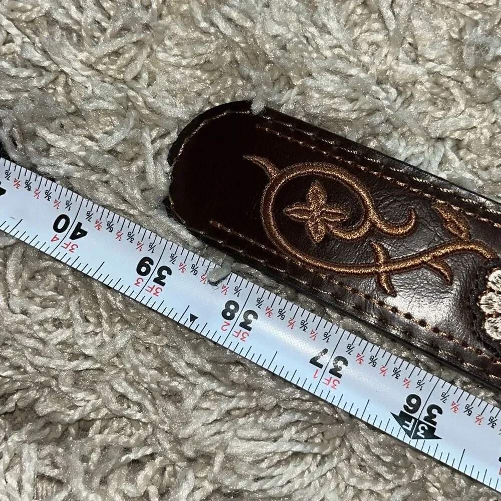 Hecho en Mexico Embossed Men’s Leather Belt, 32